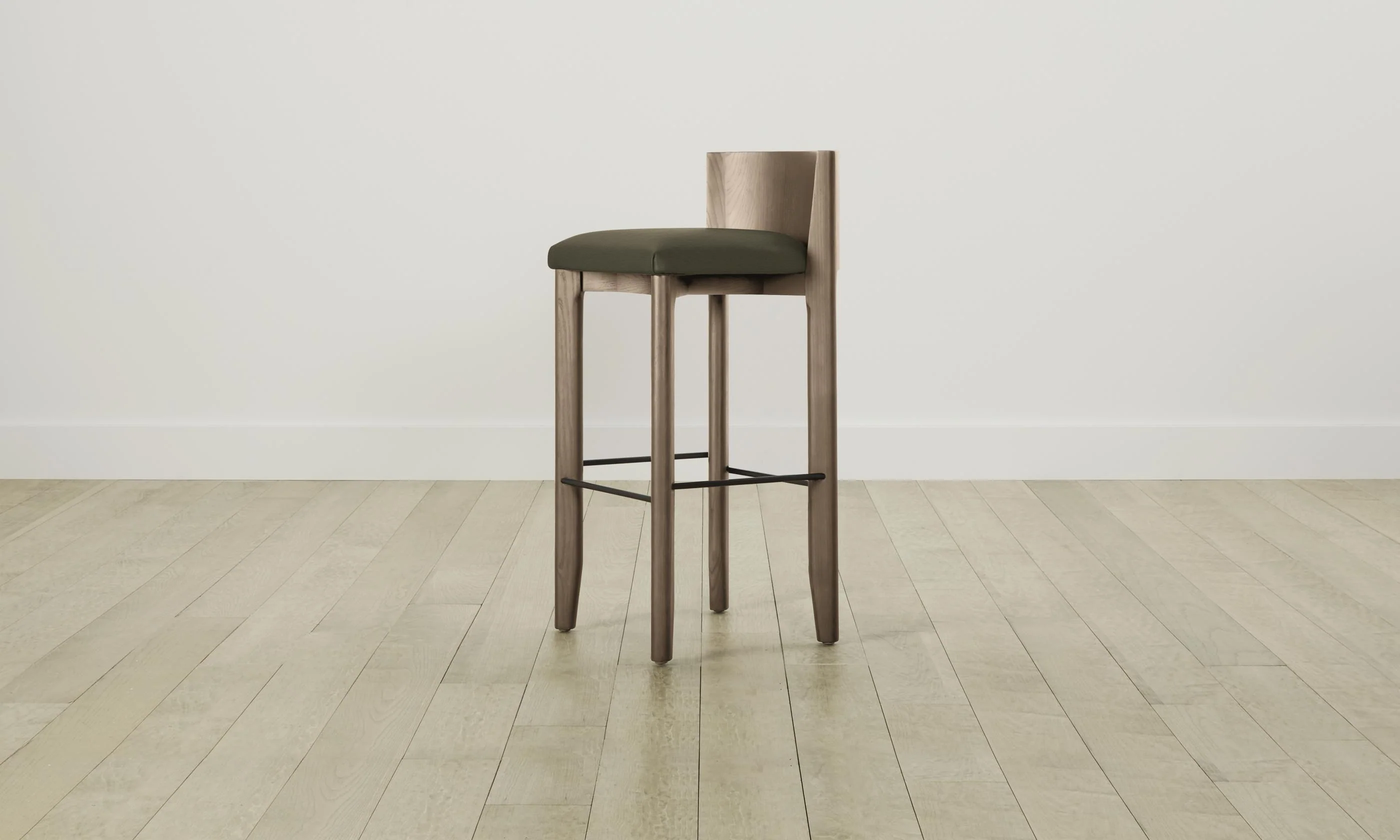 The Delancey Bar & Counter Stool - Pebbled Leather Truffle - Image 3