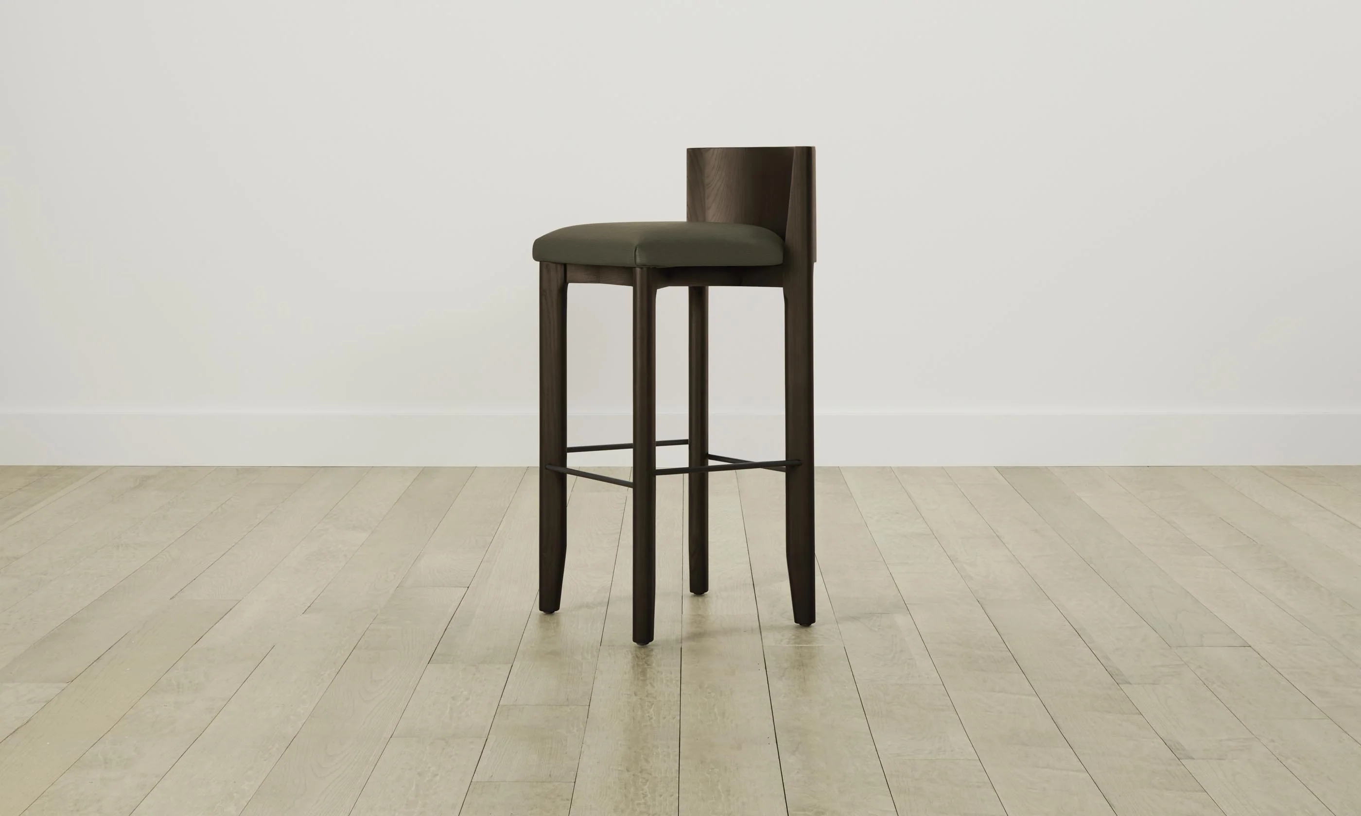 The Delancey Bar & Counter Stool - Pebbled Leather Truffle - Image 4