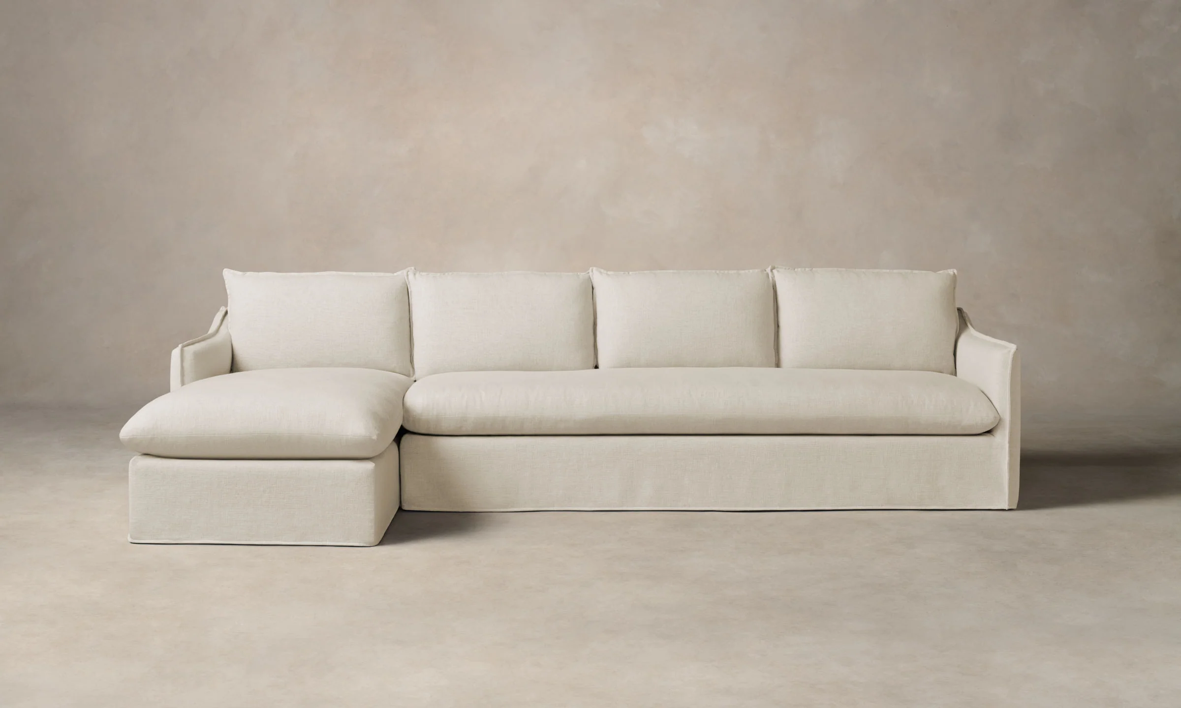 The Dune Sectional - Heritage Belgian Linen Alder - Image 3