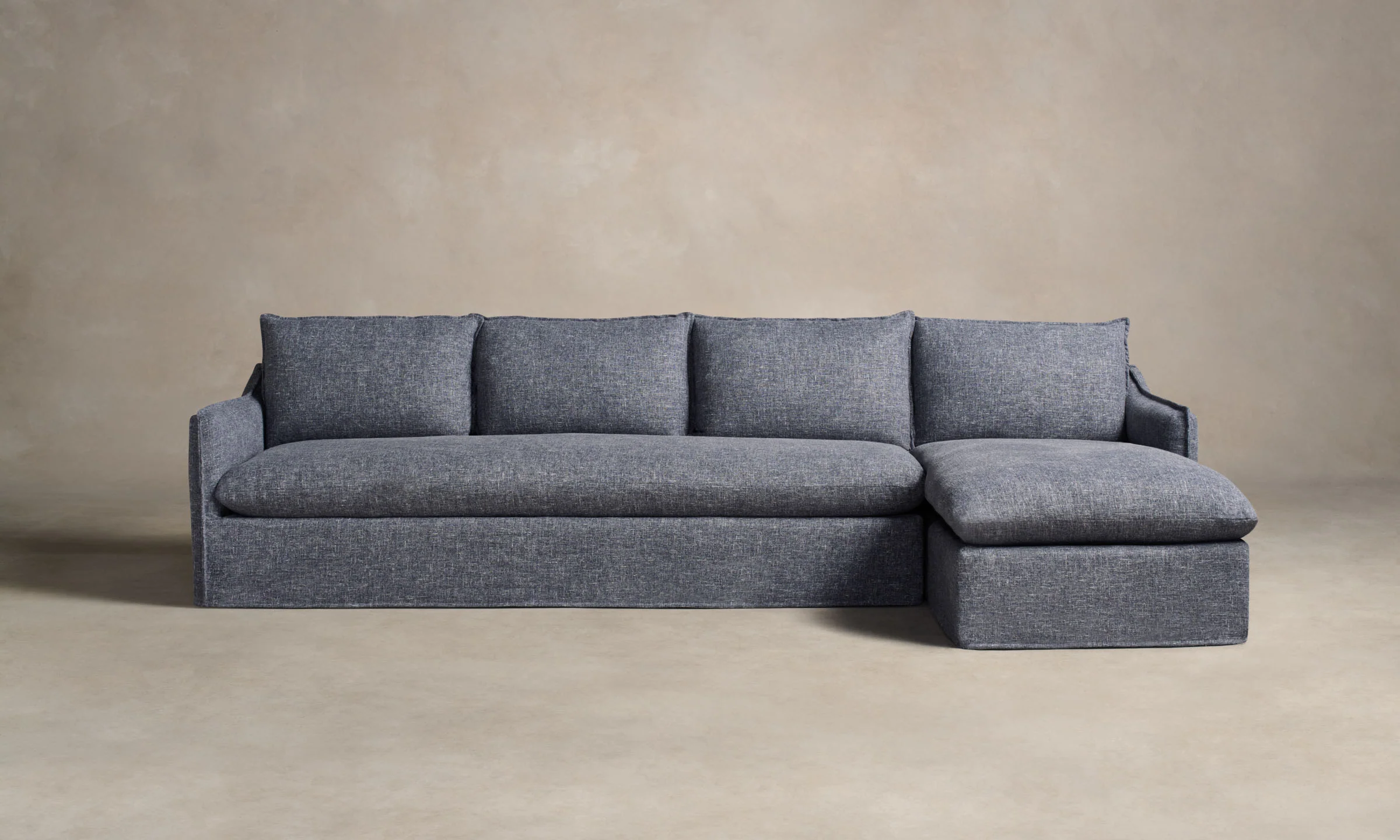 The Dune Sectional - Heritage Belgian Linen Lake - Image 4