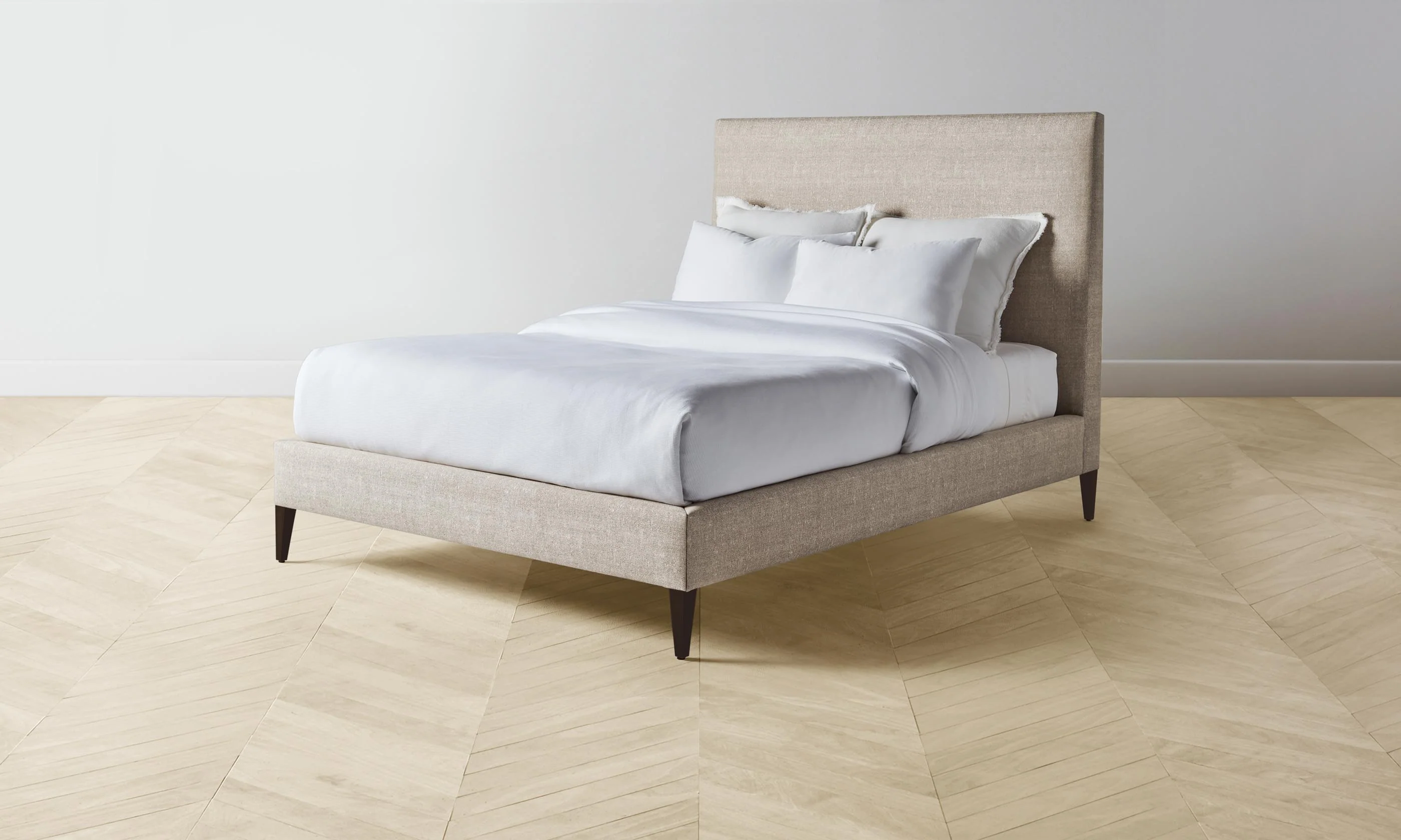 The Essex Bed - Performance Linen Weave Beige - Image 3