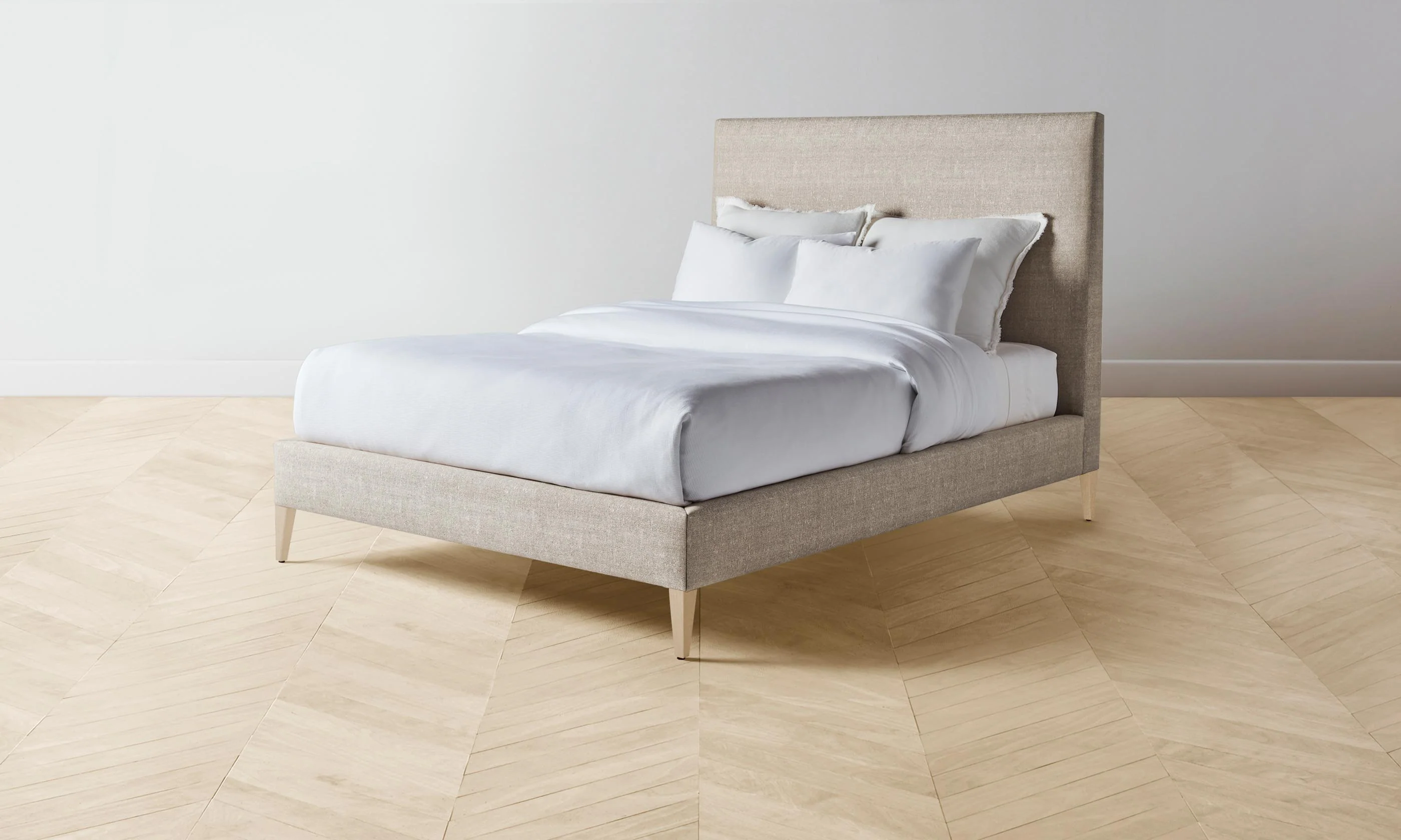 The Essex Bed - Performance Linen Weave Beige - Image 6