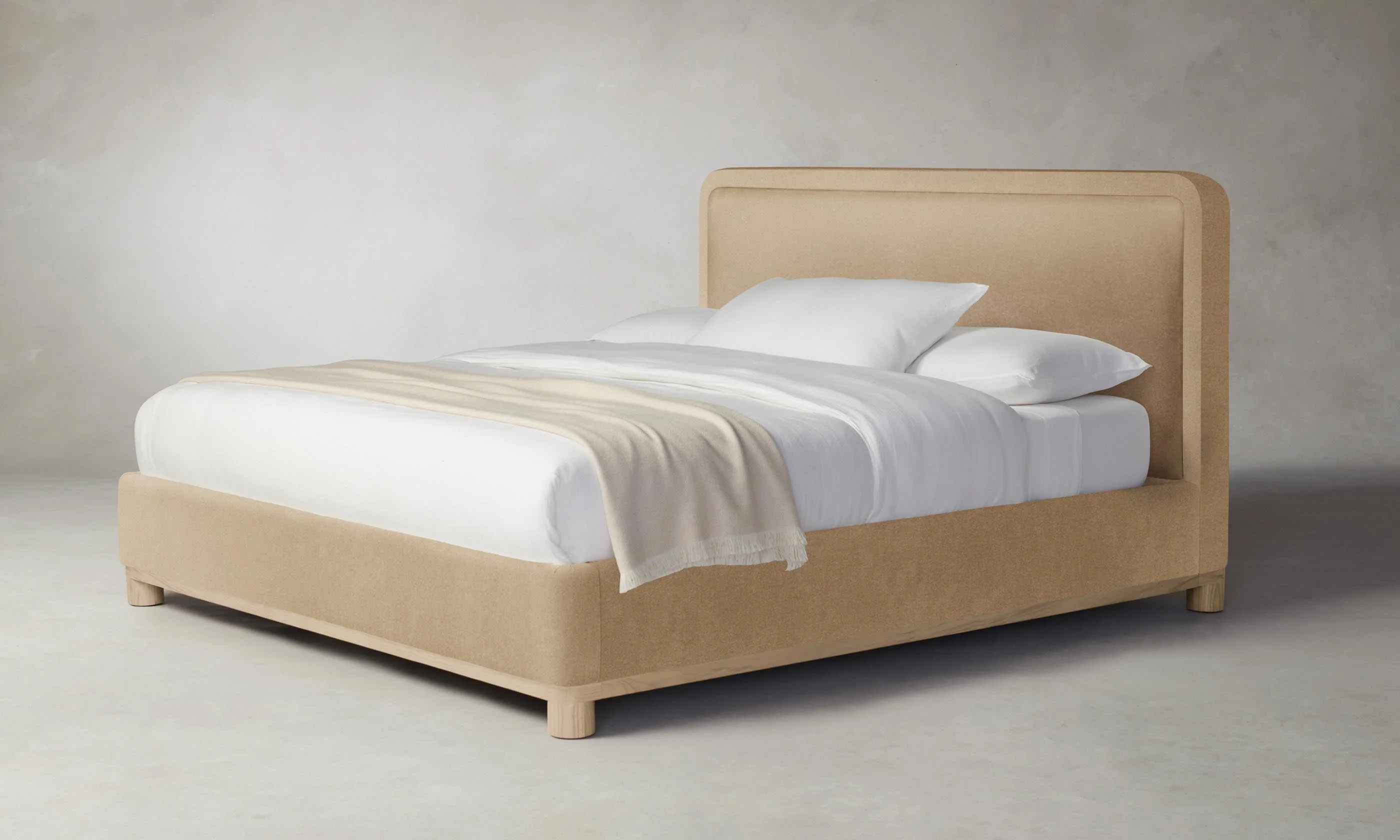 The Kent Bed - Mohair Almond - Image 3