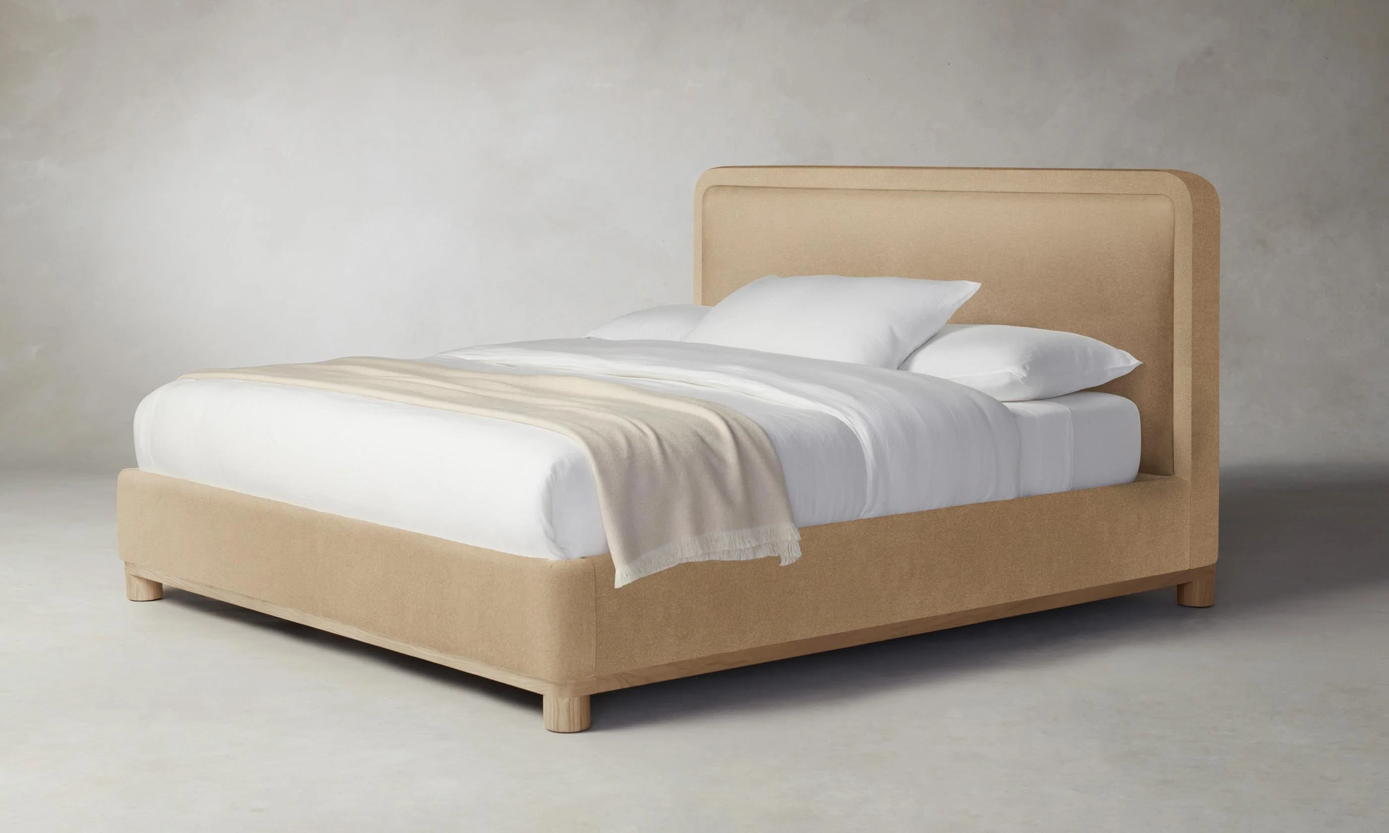 The Kent Bed - Mohair Almond - Image 4