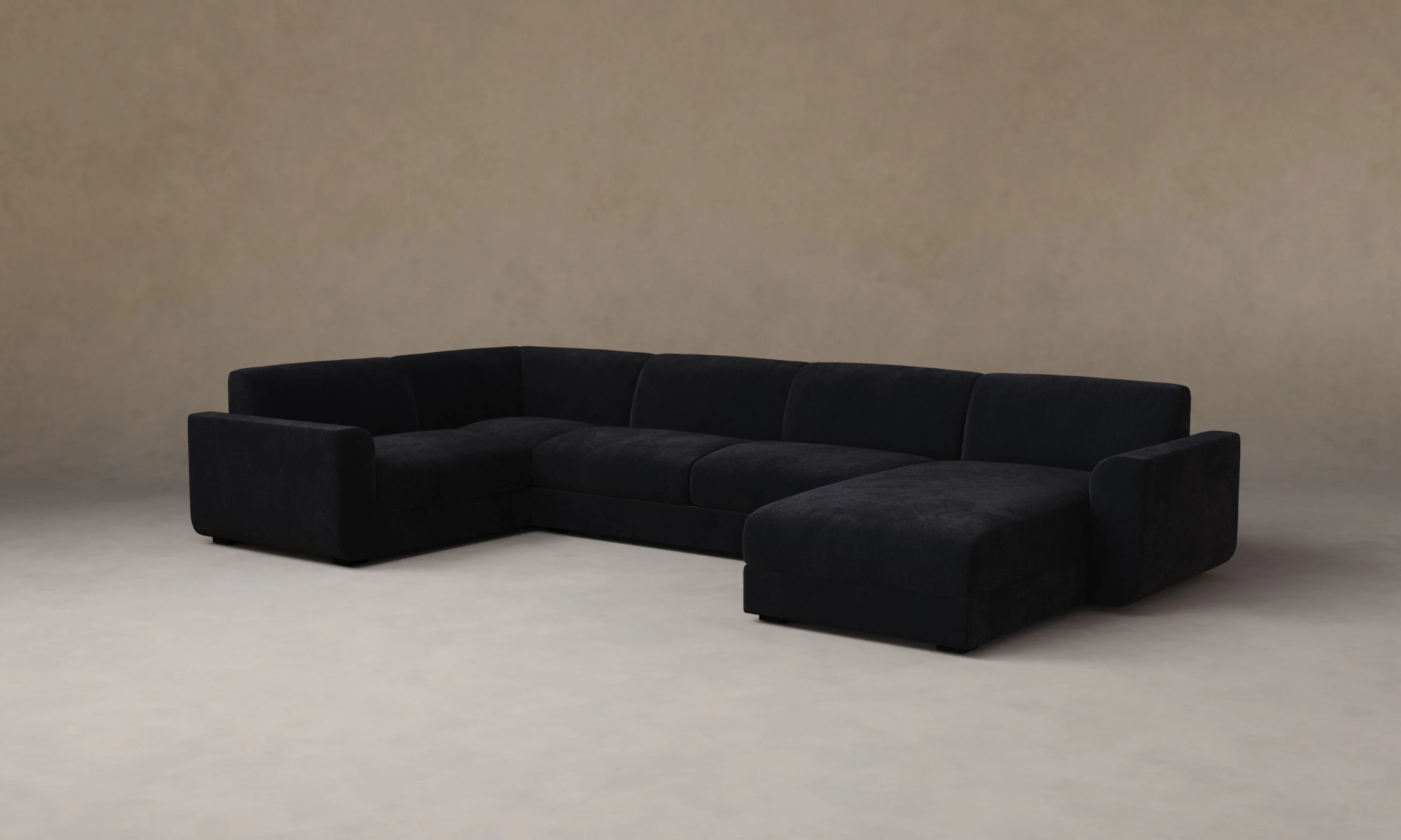 The Marcello Sectional - Marled Alpaca Velvet Nightfall - Image 4