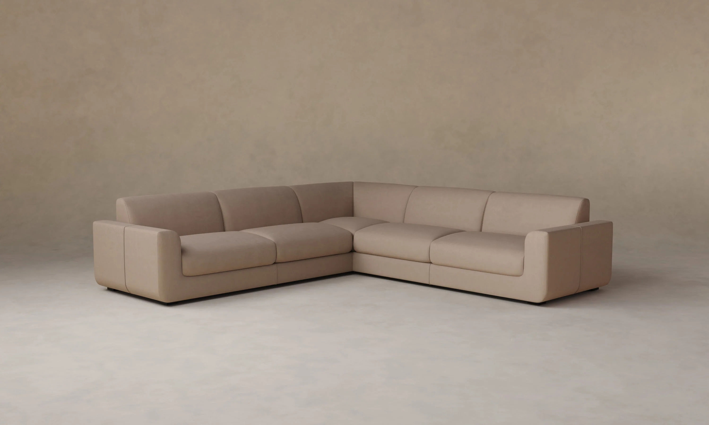 The Marcello Sectional - Nubuck Leather Fawn - Image 3