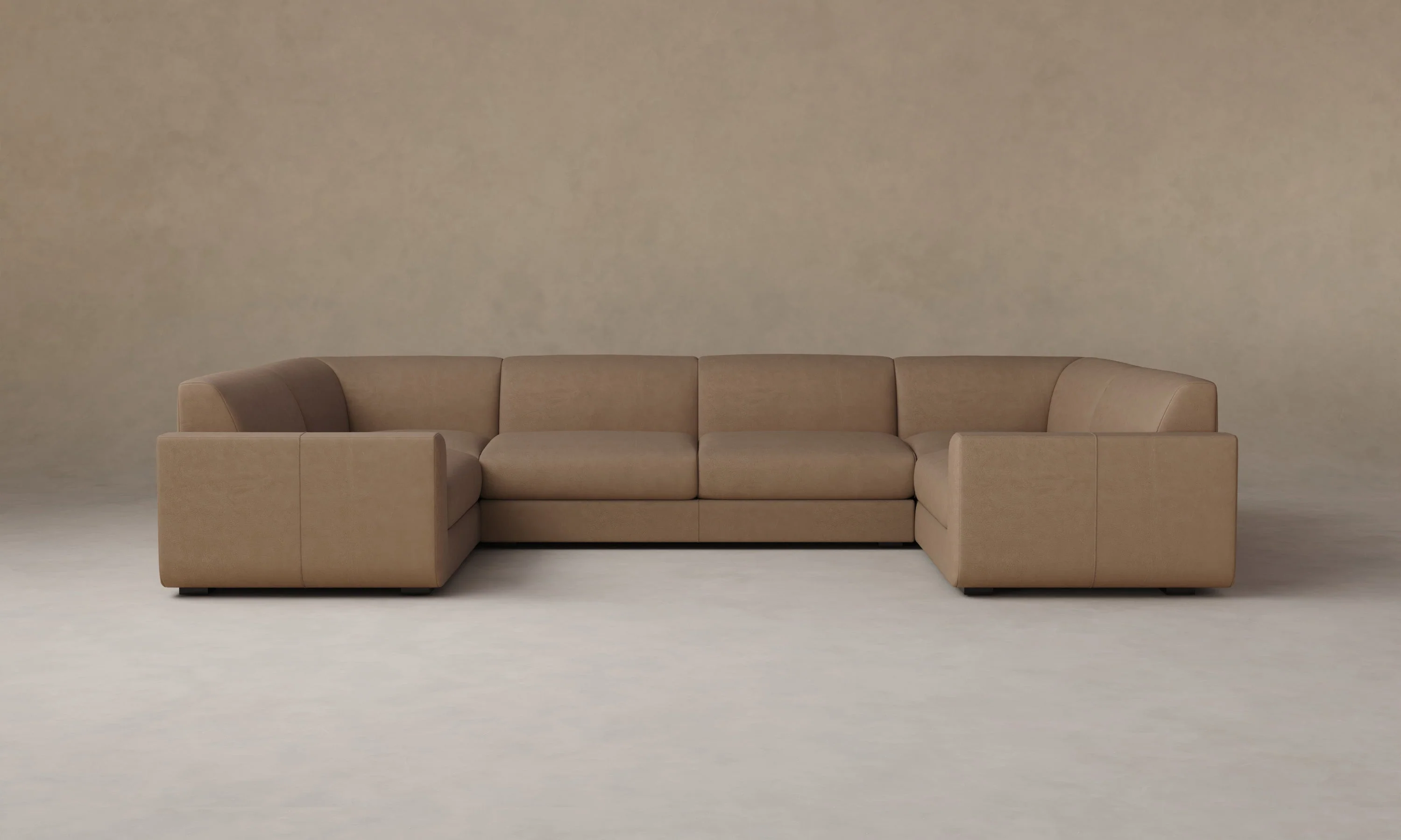 The Marcello Sectional - Nubuck Leather Fawn - Image 7