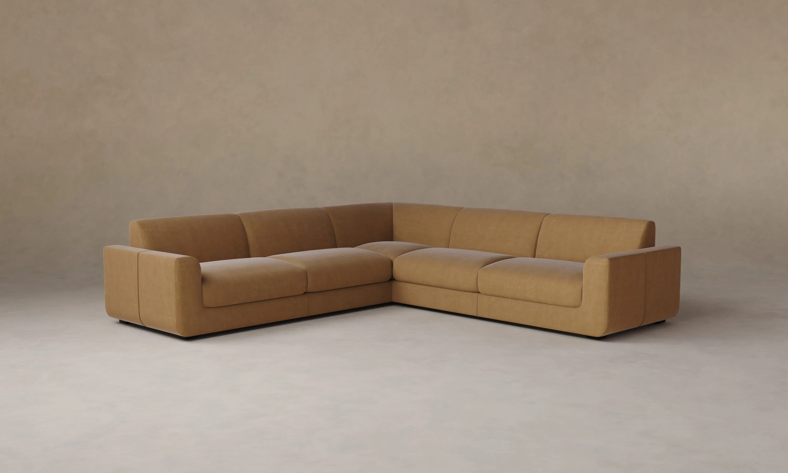 The Marcello Sectional - Nubuck Leather Rye - Image 3