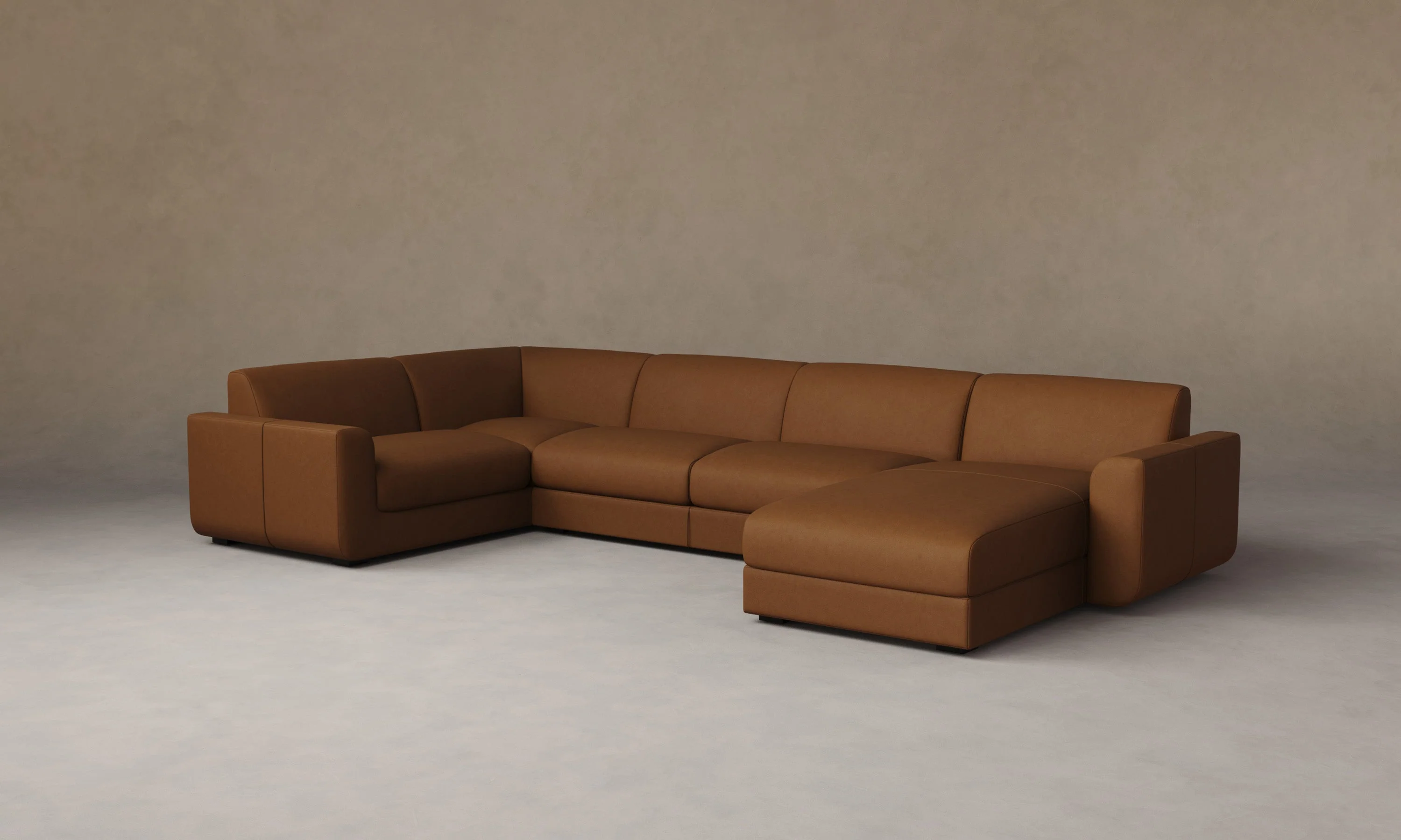 The Marcello Sectional - Nubuck Leather Saddle - Image 4