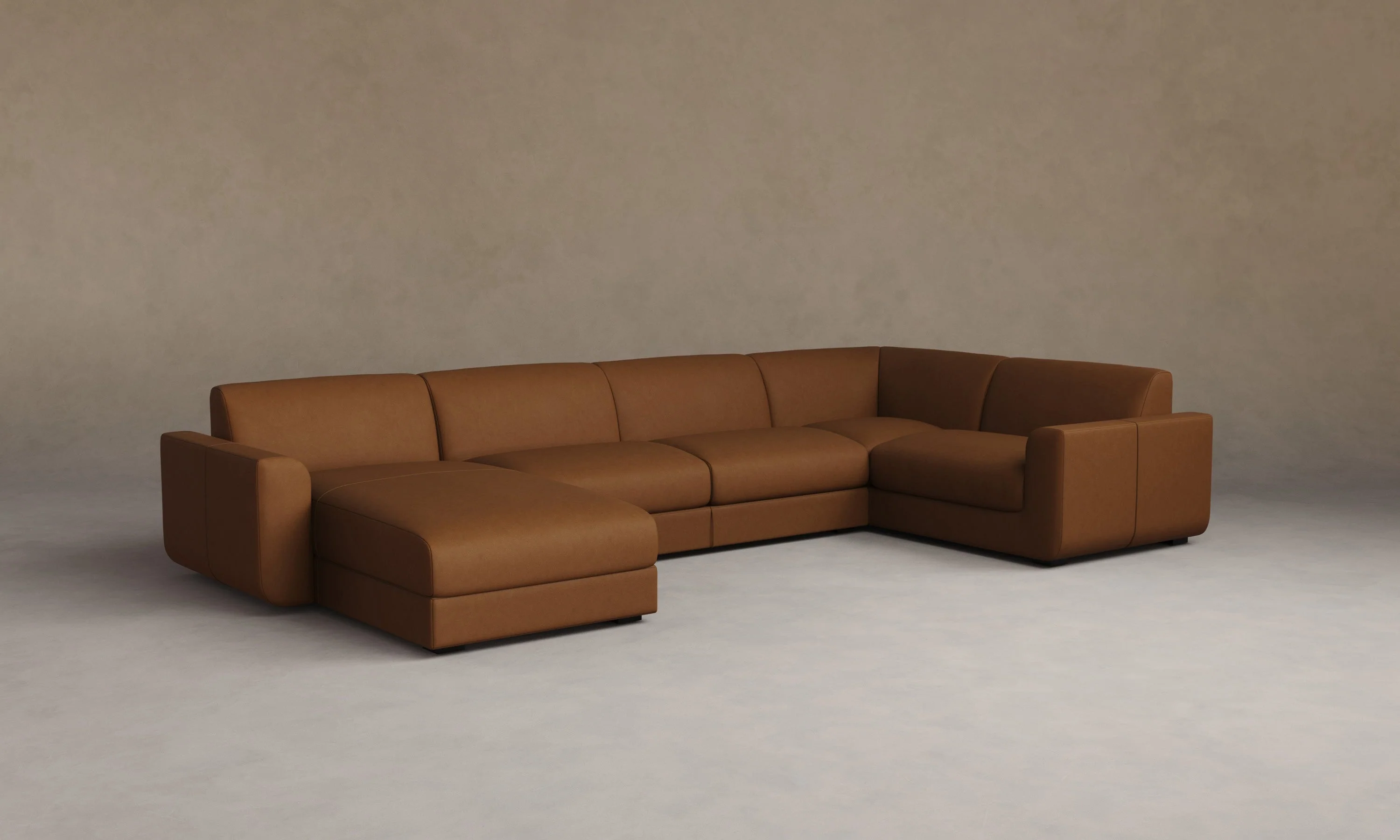 The Marcello Sectional - Nubuck Leather Saddle - Image 5