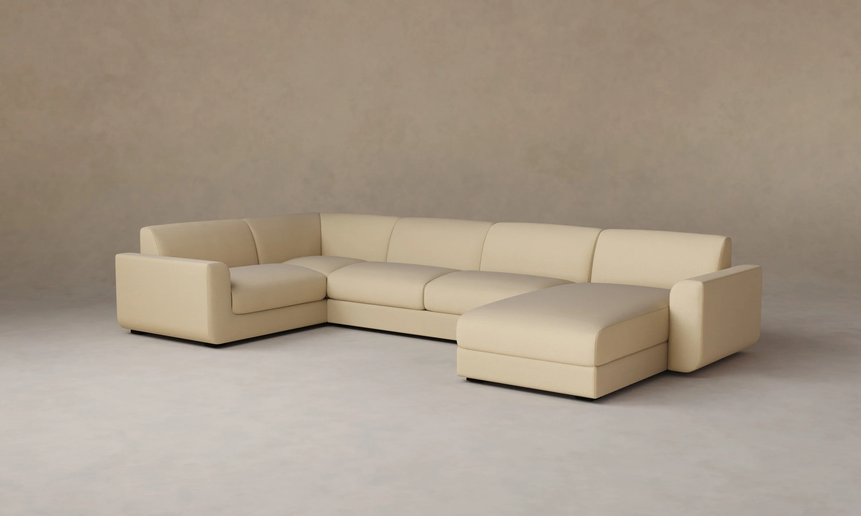 The Marcello Sectional - Performance Linen Weave Flour - Image 4
