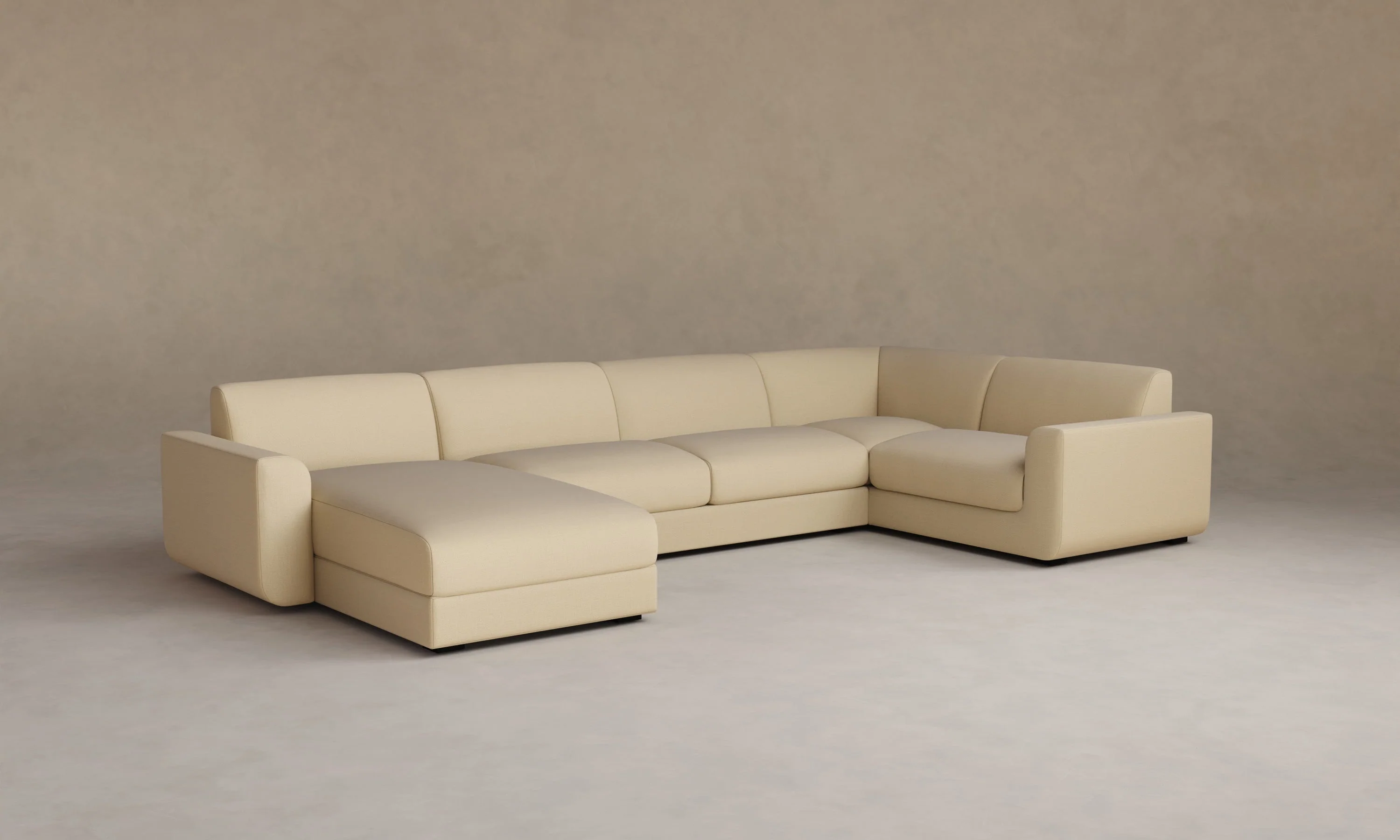 The Marcello Sectional - Performance Linen Weave Flour - Image 5