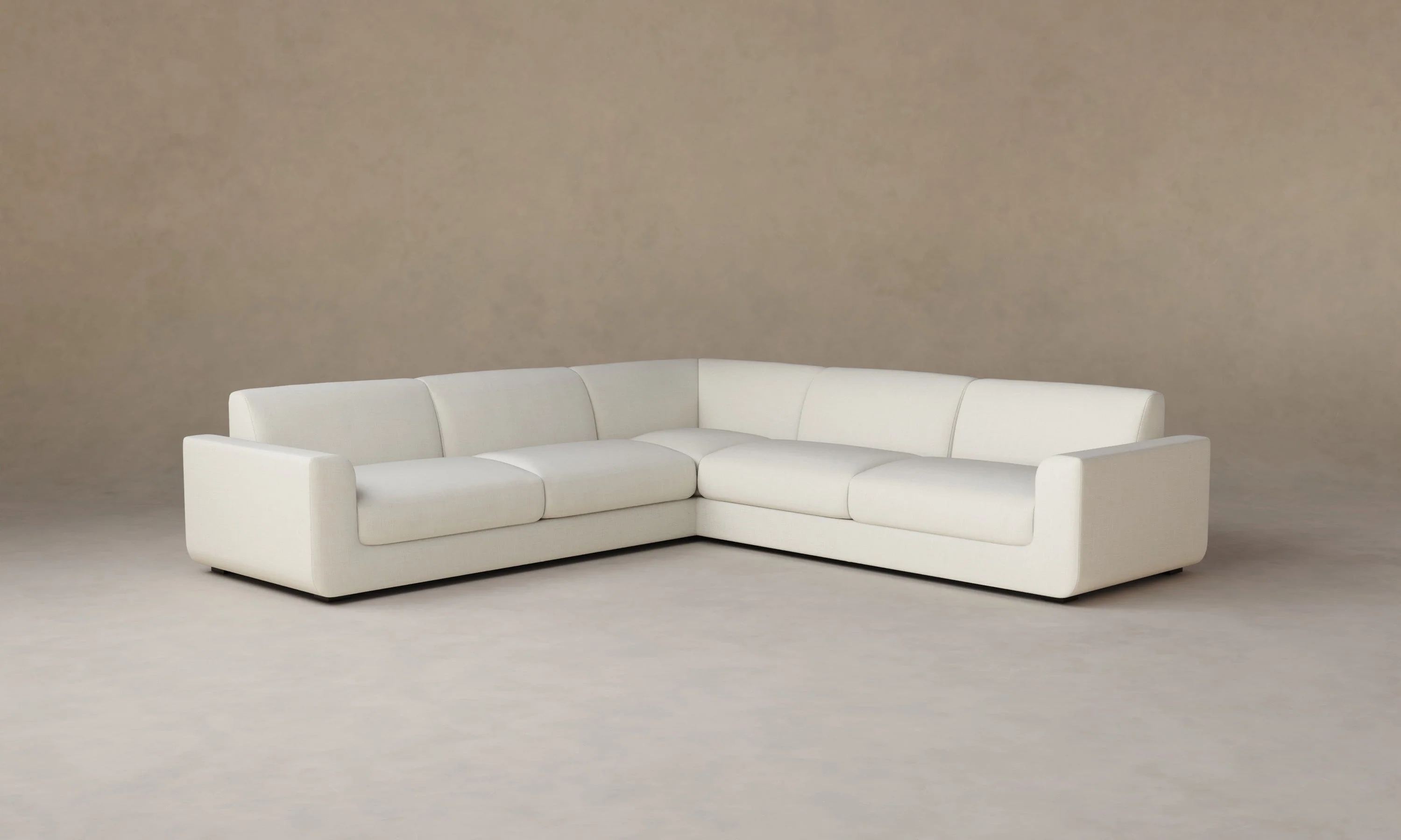 The Marcello Sectional - Performance Linen Weave Pure White - Image 3