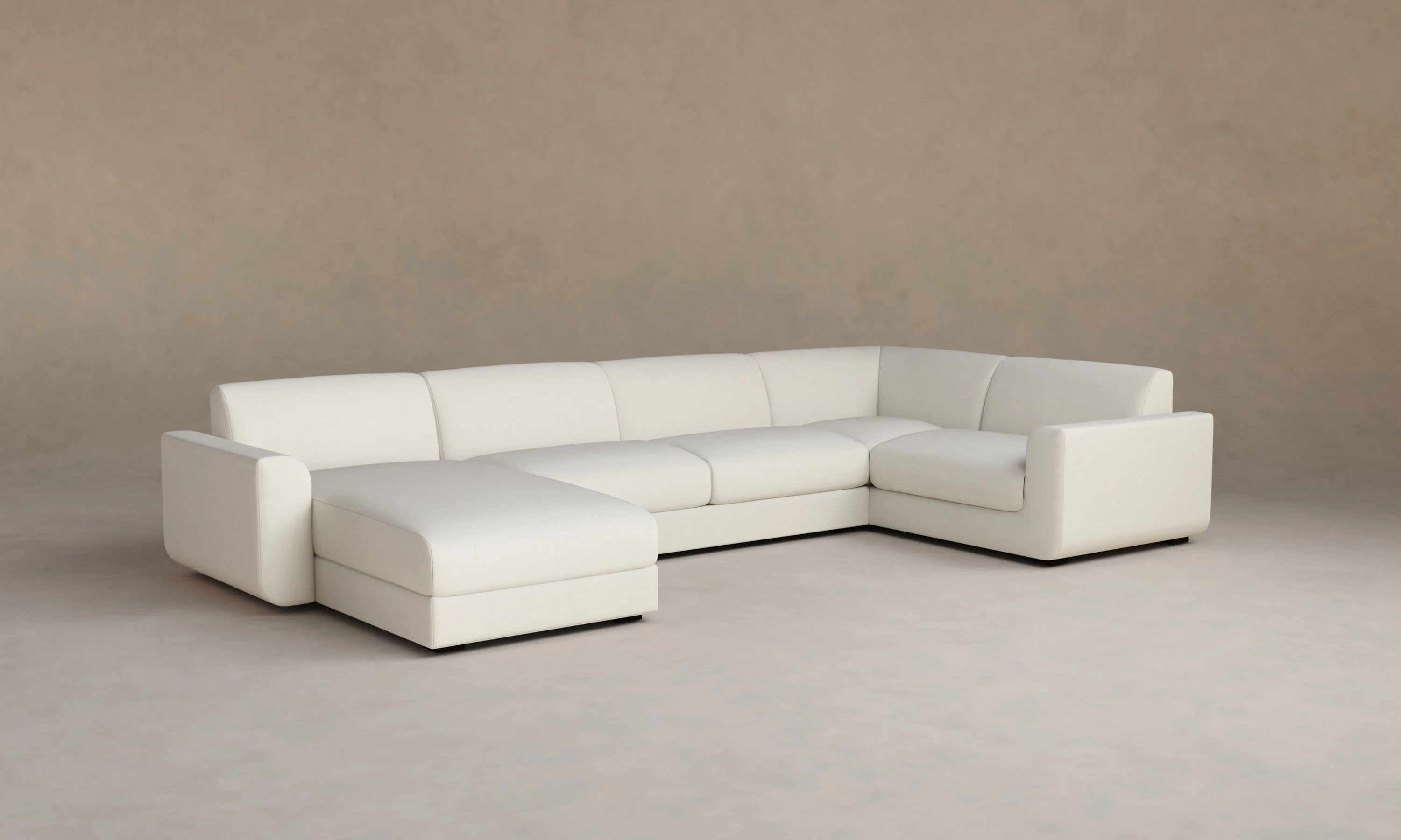 The Marcello Sectional - Performance Linen Weave Pure White - Image 5