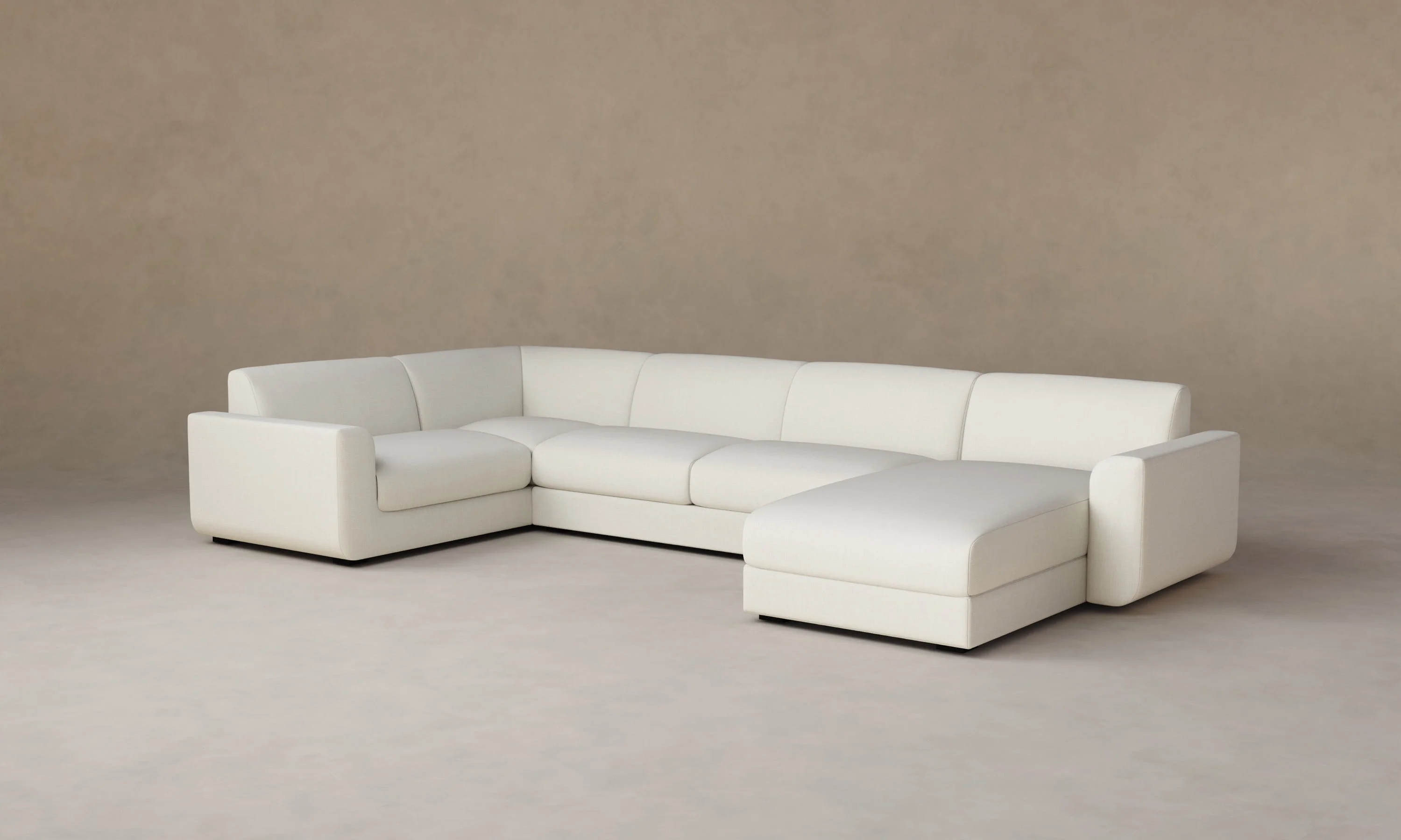 The Marcello Sectional - Performance Linen Weave Pure White - Image 6