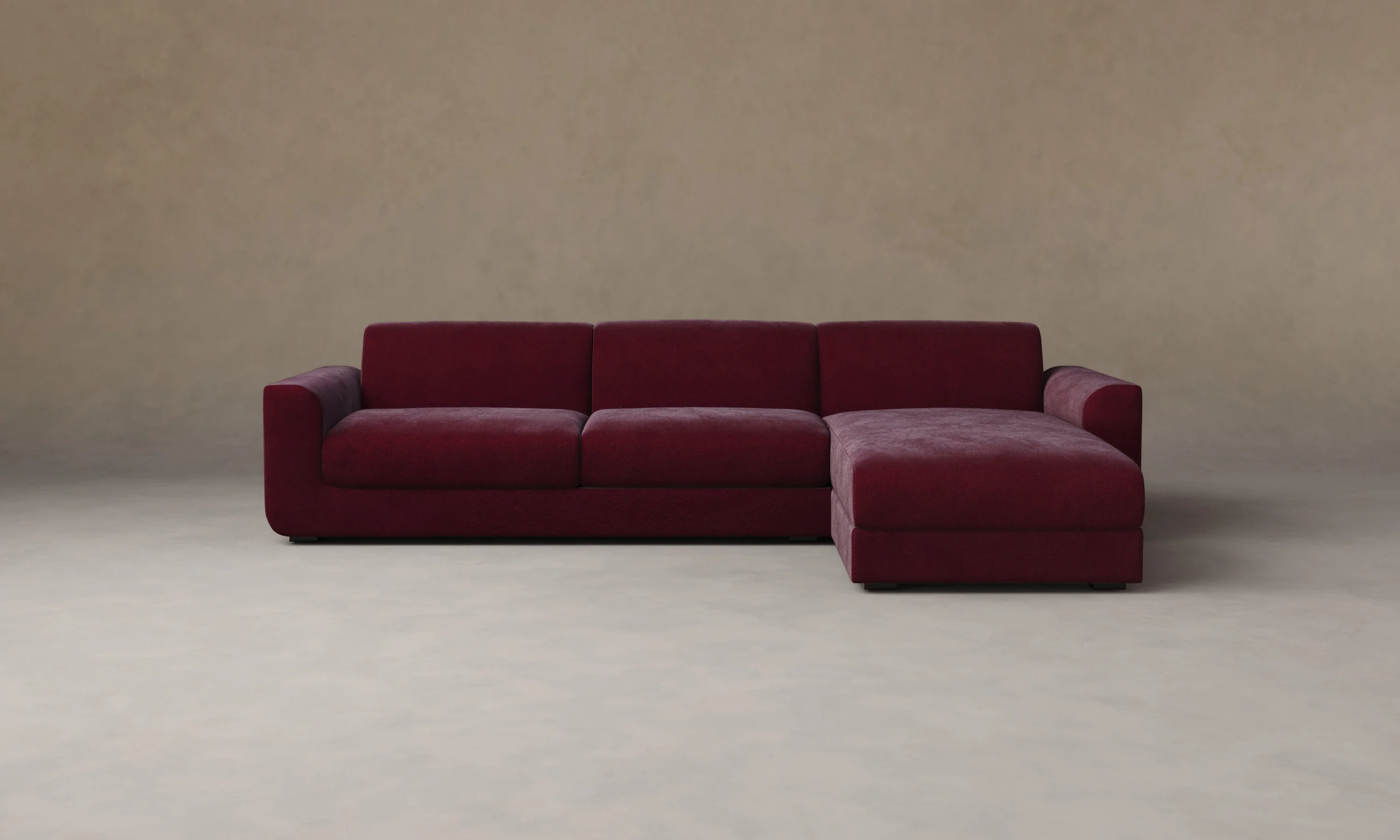 The Marcello Sectional - Performance Velvet Merlot - Image 13