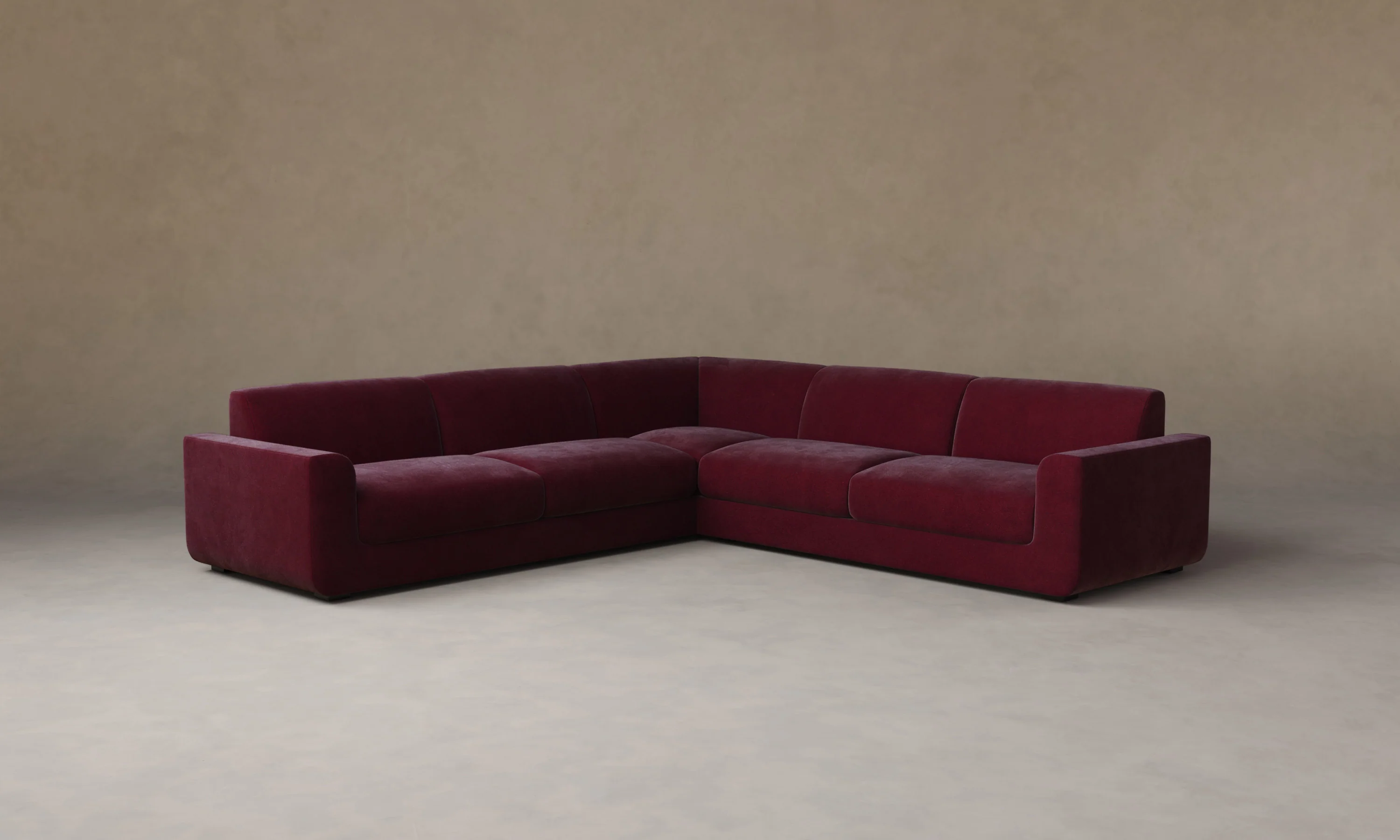 The Marcello Sectional - Performance Velvet Merlot - Image 15