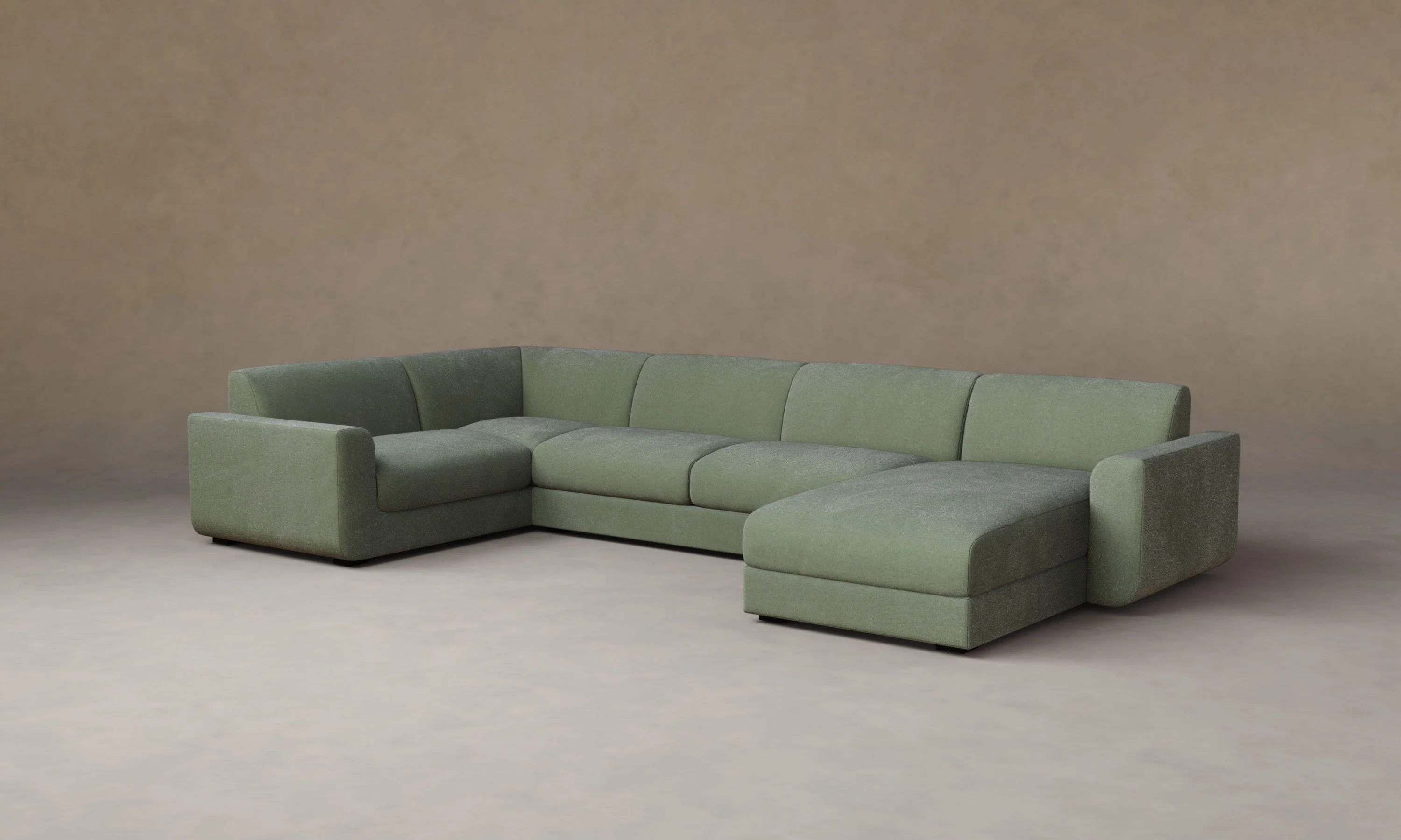 The Marcello Sectional - Performance Velvet Seafoam - Image 4