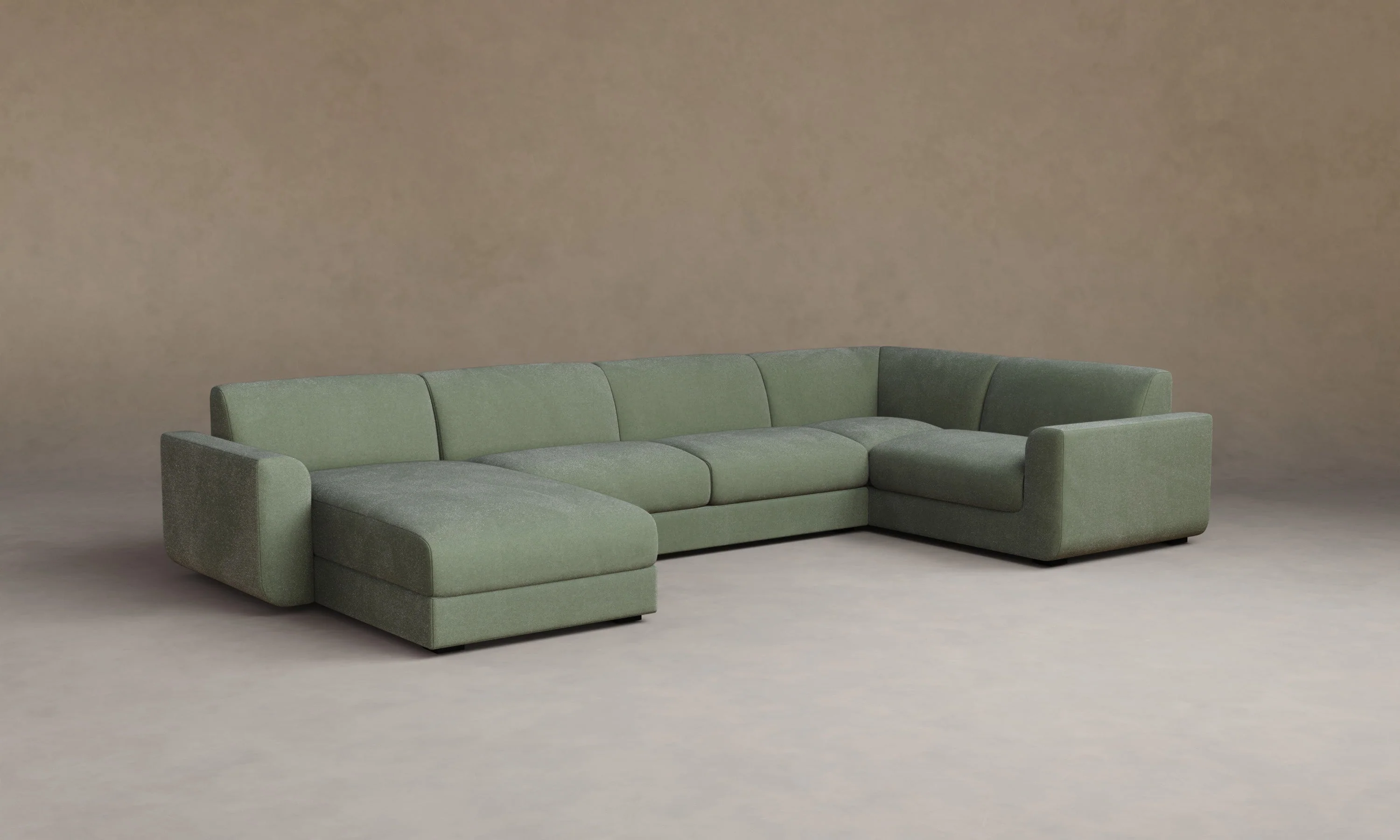 The Marcello Sectional - Performance Velvet Seafoam - Image 5