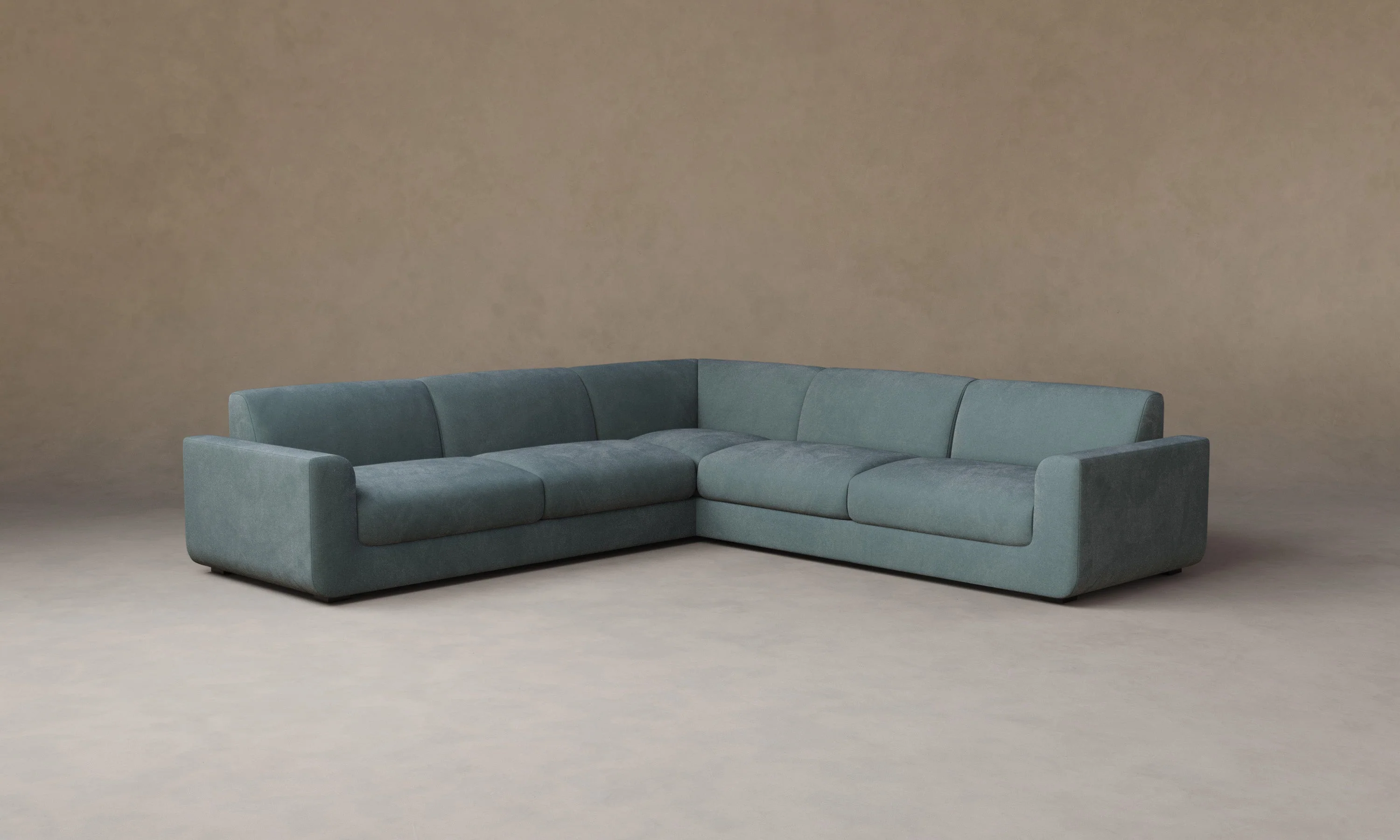 The Marcello Sectional - Performance Velvet Sky - Image 3