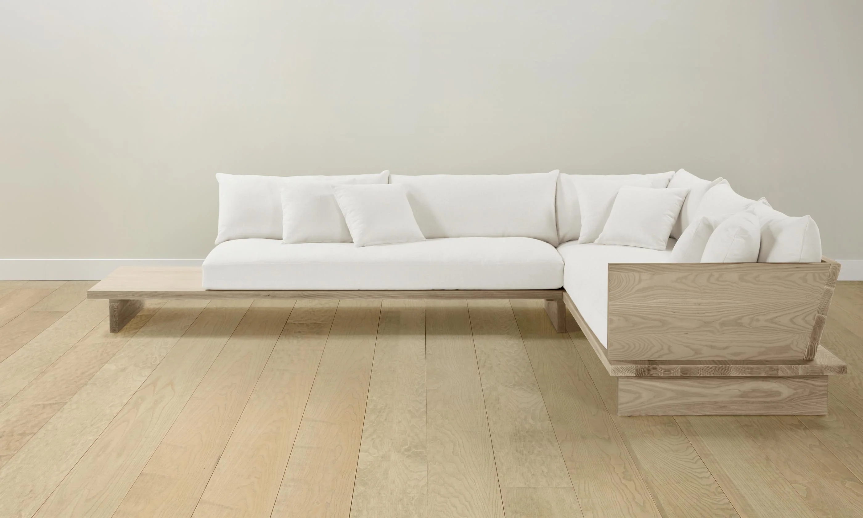 The Muir Sectional - Performance Linen Weave Flour - Image 5