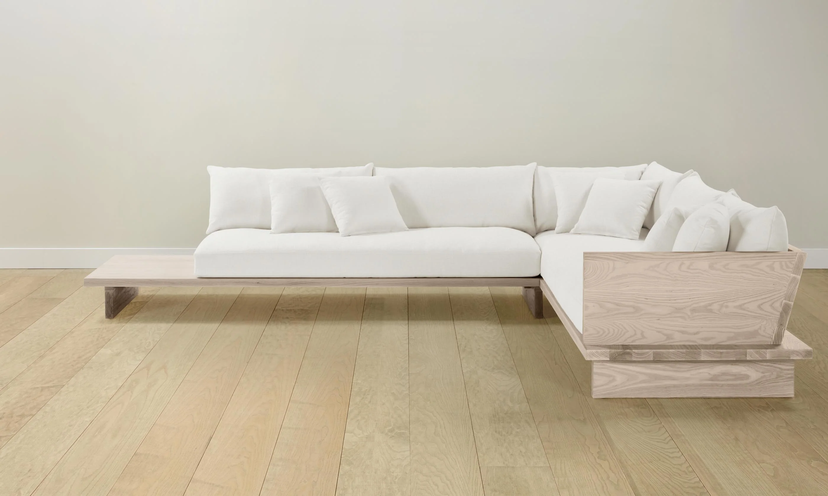 The Muir Sectional - Performance Linen Weave Flour - Image 6