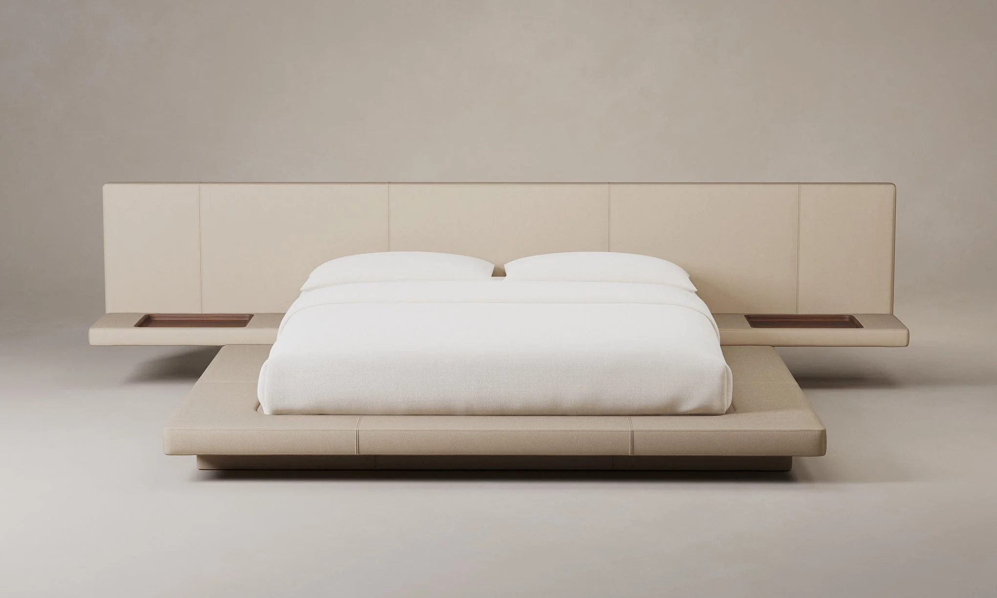 The Petra Bed - Nubuck Leather Fawn - Image 3
