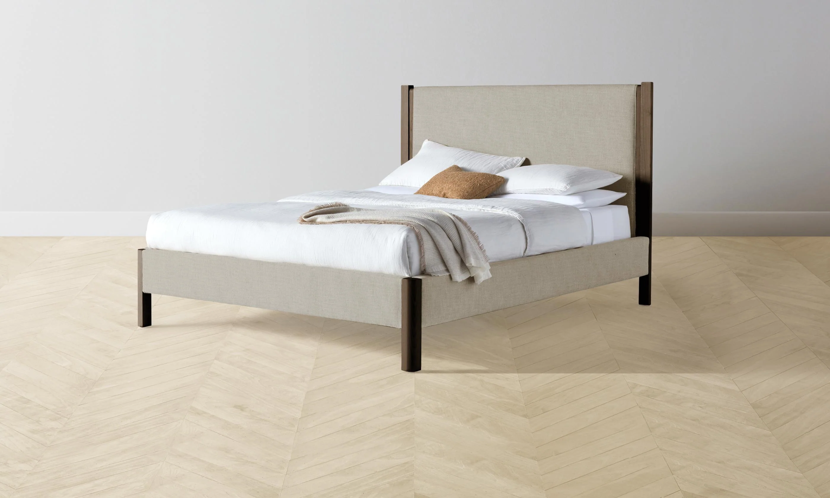 The Thompson Bed - Performance Linen Weave Beige - Image 4